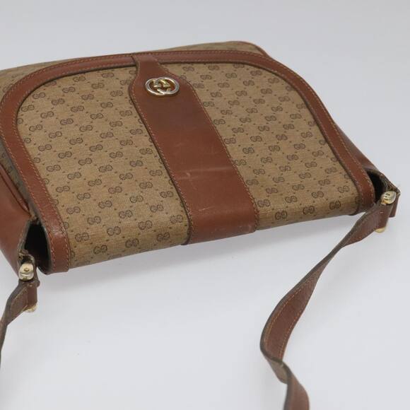 GUCCI Micro GG Canvas Shoulder Bag Pvc Beige - Picture 6 of 16